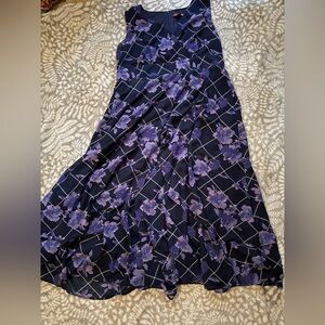 Floral Maxi Dress in Navy and Purple